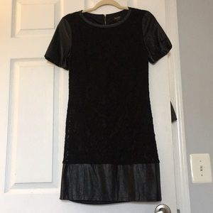 Laundry by Shelli Segal Lace and Leather Dress